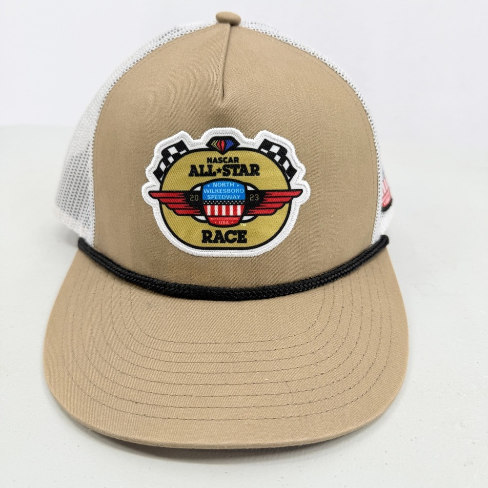 NASCAR All-Star Race Hat Mens OSFM Tan North Wilkesboro Speedway 2023 Rope Cap - Picture 7 of 7